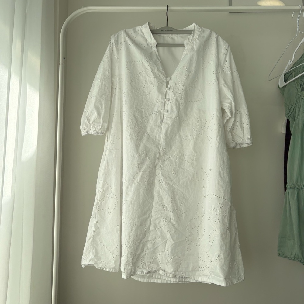 White Eyelet Women Dress